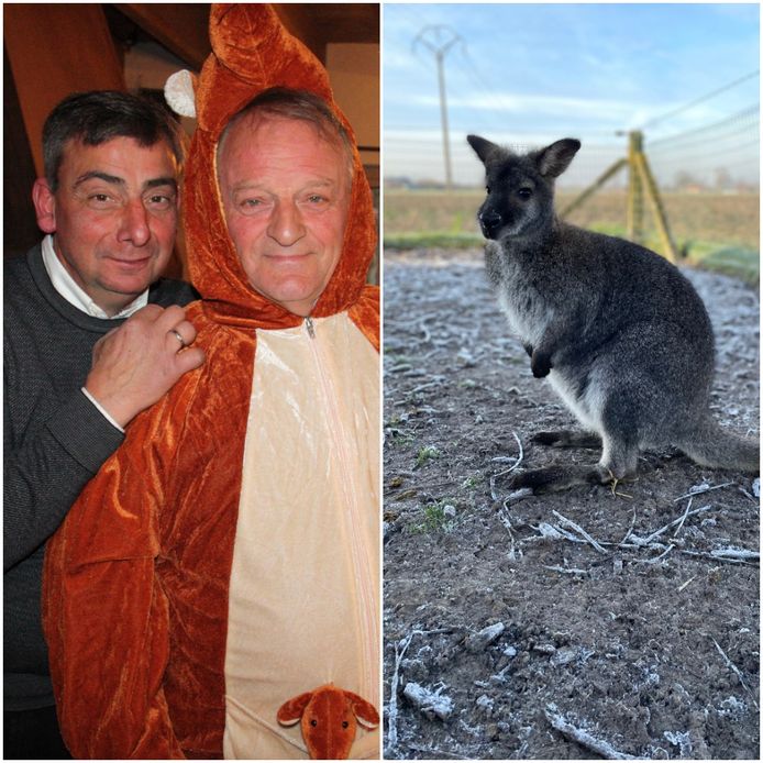 Links: Frank en held 'boer Gerard', rechts: deugniet Skippy