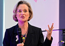 La princesse Delphine à la conférence de presse de Pink Ribbon le 14 septembre dernier.
