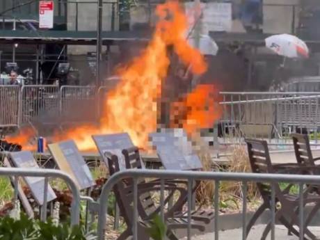 Un homme tente de s’immoler par le feu devant le tribunal où se déroule le procès de Donald Trump