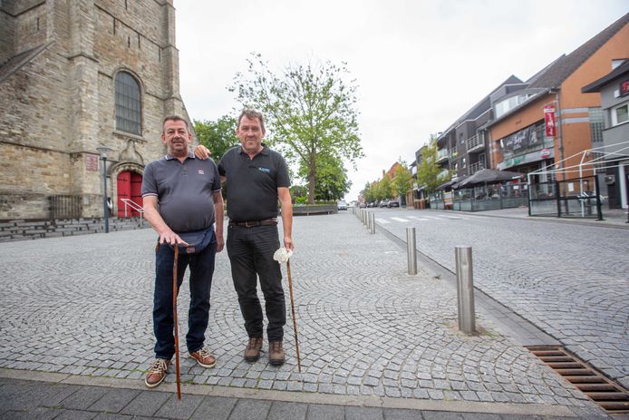 Hans Jünger (rechts) met wijlen Patrick Asselman, naar aanleiding van zijn Camino.