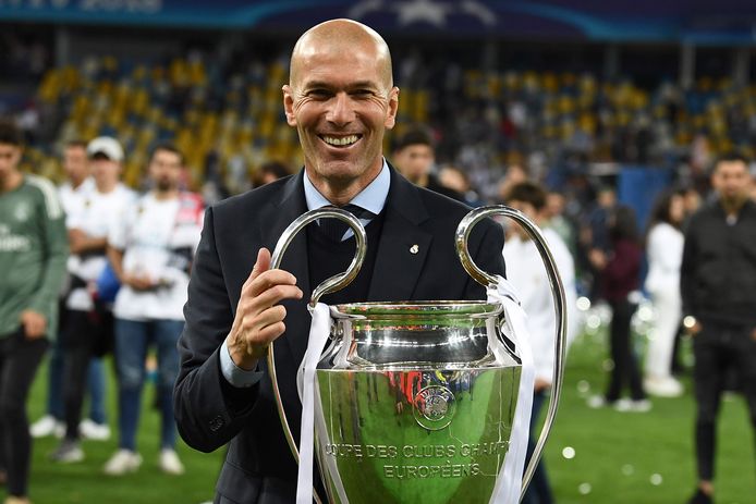 Zidane won zaterdag de Champions League voor de derde opeenvolgende keer.