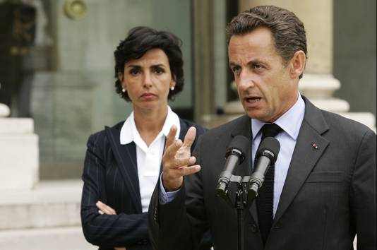 Rachida Dati et Nicolas Sarkozy (archives)
