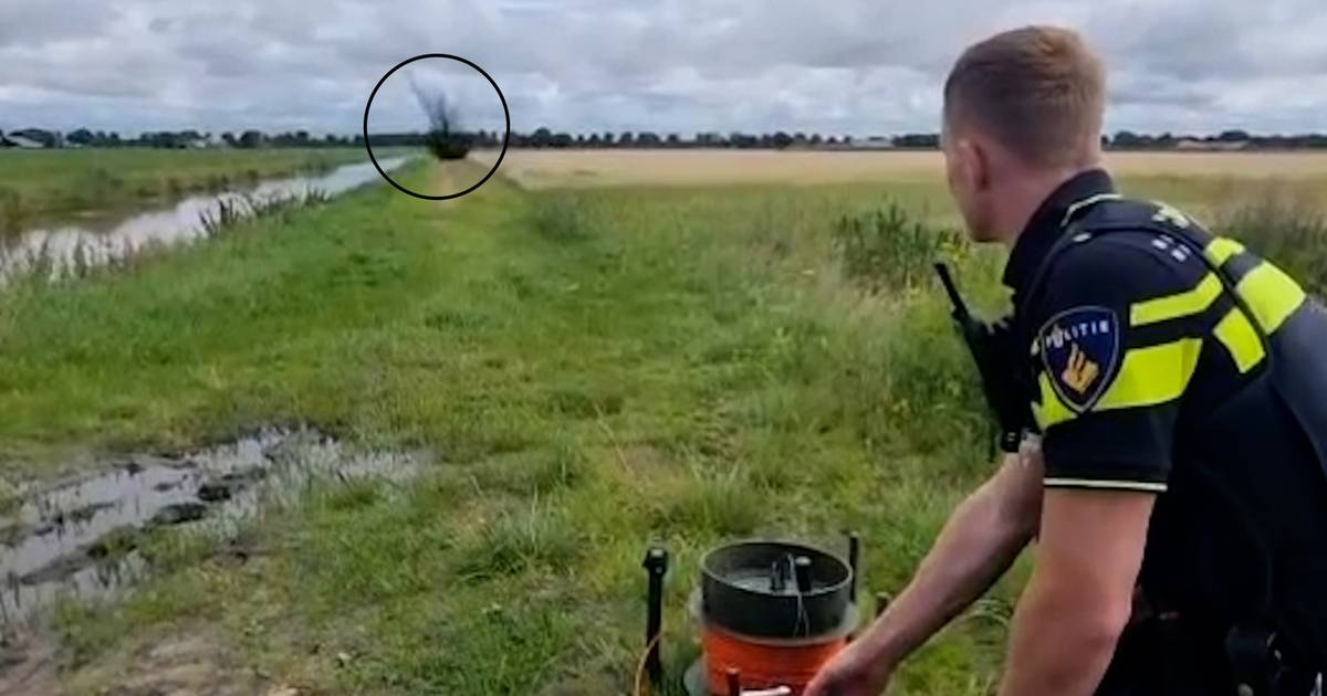Dat is schrikken: magneetvisser hengelt mortiergranaat op in Sibculo