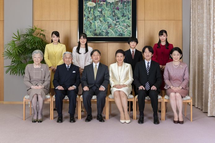 Ter gelegenheid van nieuwjaar werd ook een nieuwe familiefoto gemaakt, met keizer Naruhito zittend derde van links, naast keizerin Masako. Voormalig keizerin Michiko en voormalig keizer Akihito zitten links van hen, kroonprins Akishino en kroonprinses Kiko rechts.