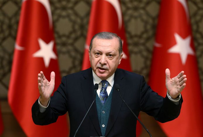 De turkse president Tayyip Erdogan.