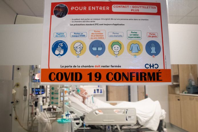 Patient Covid hospitalisé aux soins intensifs, en décembre dernier, à Liège