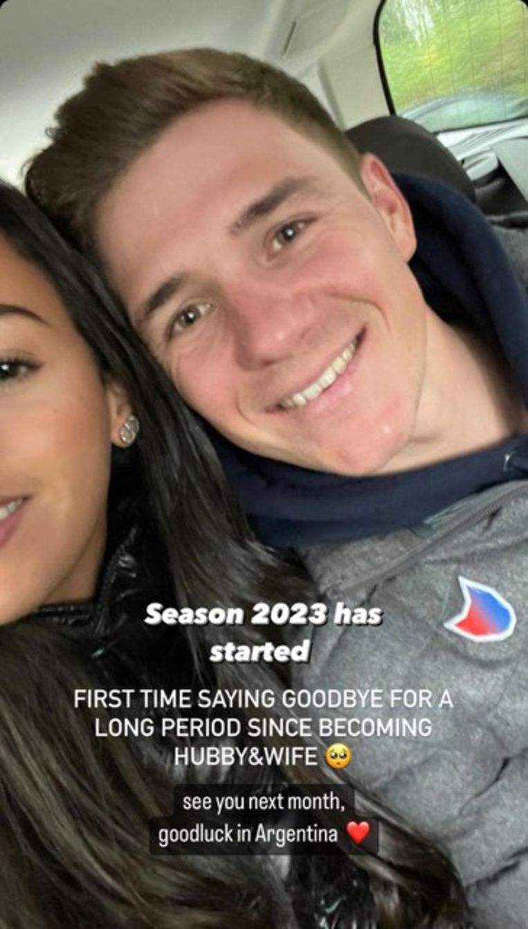 Evenepoel is vertrokken naar Argentinië en deelt dat mee aan zijn volgers op sociale media. Beeld Instagram Remco Evenepoel