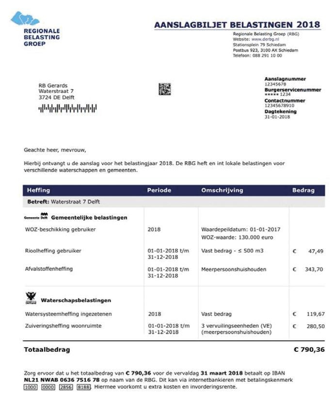 Tientallen gedupeerden door valse aanslag waterschapsbelasting  Foto