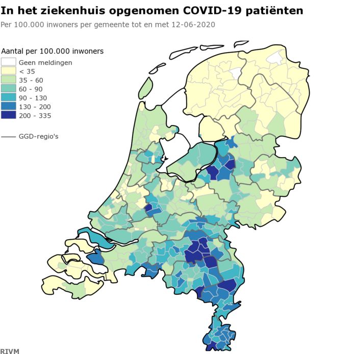 Brabant Telt 9509 Officiele Coronapatienten De Ziekenhuisopnamen In Kaart Brabant Bd Nl