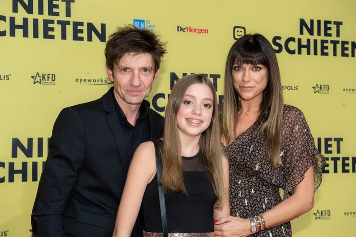 Koen Wauters met vrouw Valérie De Boosere en dochter Zita Wauters, die ook een rol heeft in de film.