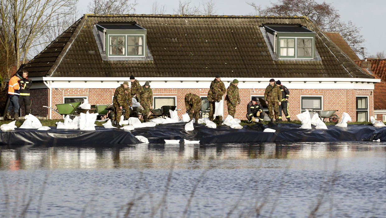 Dijkbescherming in Groningen. Beeld ANP
