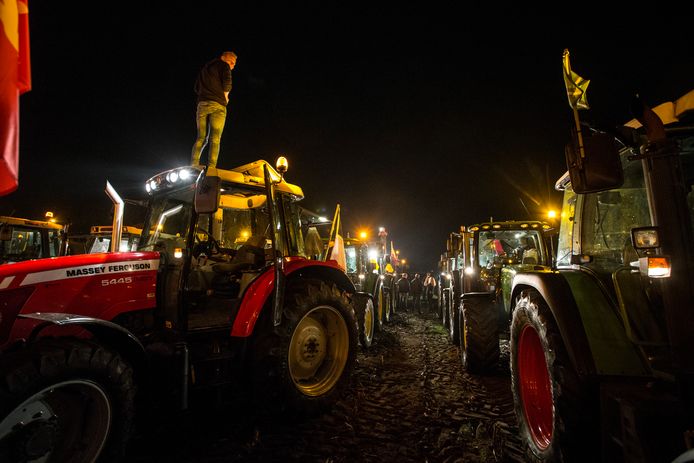 Foto uit Oktober. Boeren trokken toen vanuit de Achterhoek volop naar het Malieveld tijdens de boerenprotestacties in Den Haag.