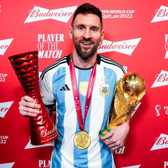 Lionel Messi na de WK-finale.