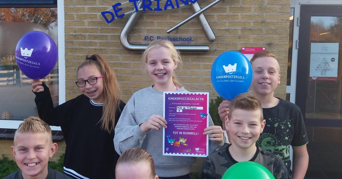 Leerlingen De Triangel Witharen verkopen meeste Kinderpostzegels