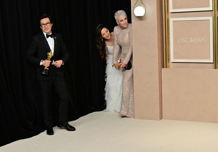 Ke Huy Quan, Jamie Lee Curtis et Michelle Yeoh.