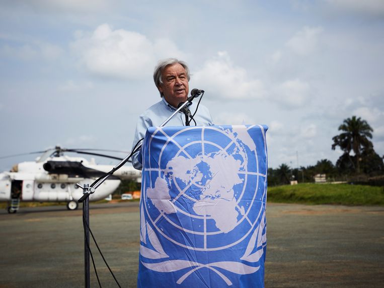 Secretaris-generaal van de VN Antonio Guterres hoopt met de top een doorbraak te bereiken. Beeld EPA