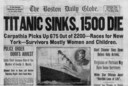 Een krant uit 1912, met daarop het nieuws over de ramp met Titanic.