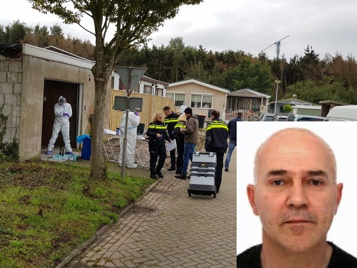 Onderzoek in een loods op het woonwagenkampje in Steenbergen naar bewijs dat Van der Heyden wellicht daar is vermoord en in stukken gesneden.