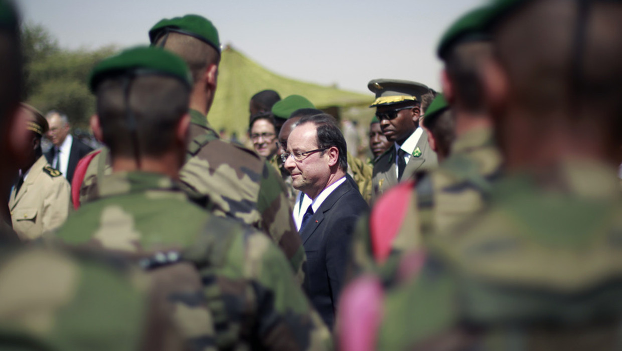 De Franse president Hollande was afgelopen weekeind in Mali. Beeld ap