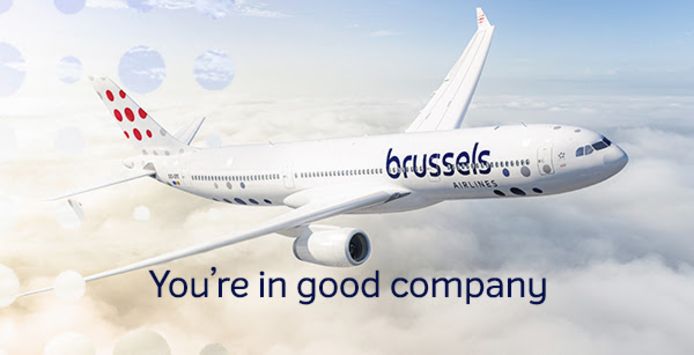 Het nieuwe logo en het nieuwe vliegtuigdesign van Brussels Airlines