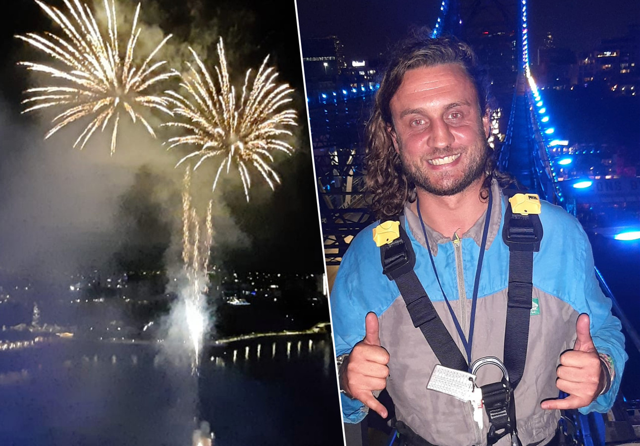 Dries viert overgang van oud naar nieuw als gids op Australische brug