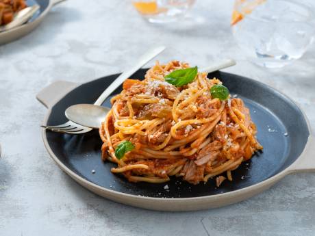 Wat Eten We Vandaag: Spaghetti bolognese met tonijn