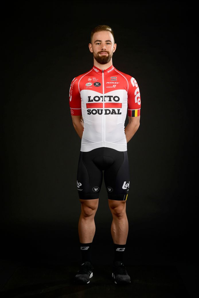 BELGIUM - DECEMBER 19 : Victor Campenaerts pictured during the Official Lotto - Soudal cycling team 2018 presentation on December 20, 2017 in Oudenaarde, Belgium, 20/12/2017 ( Photo by Nico Vereecken / Photonews