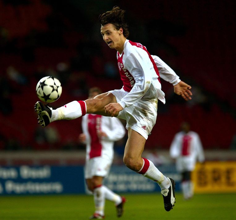 Zlatan Ibrahimovic bij Ajax in 2003. Beeld Hollandse Hoogte /  ANP