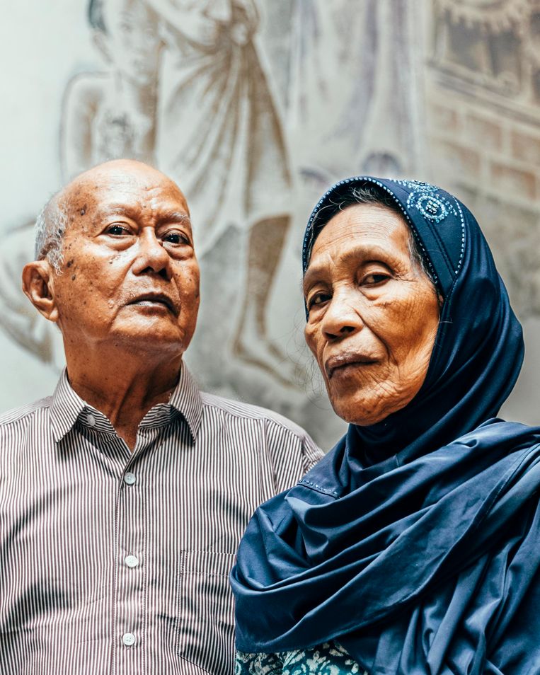 Andi Monji (l) en Talle. De laatste: ‘Wij leefden in angst, als kind moesten we ons verstoppen.’ Beeld Rebecca Fertinel