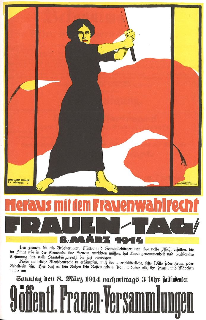 Poster voor Internationale Vrouwendag uit 1814