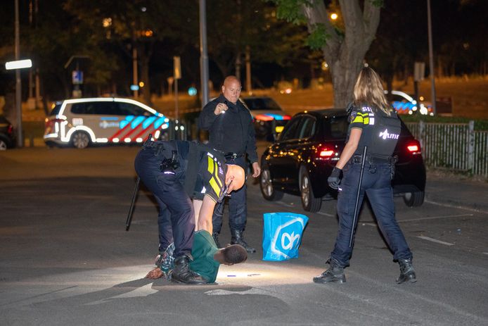 Bremer maakte nog wel - vanwege de adrenaline - een foto van de aanhouding van zijn belager.