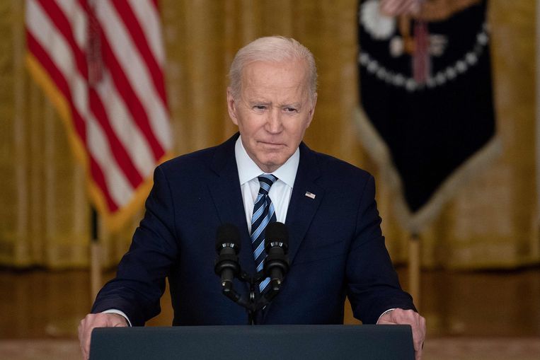 President Joe Biden in het Witte Huis. Beeld AFP