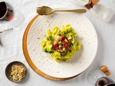 Wat Eten We Vandaag: Pesto pappardelle met portobello ‘cadeautje’