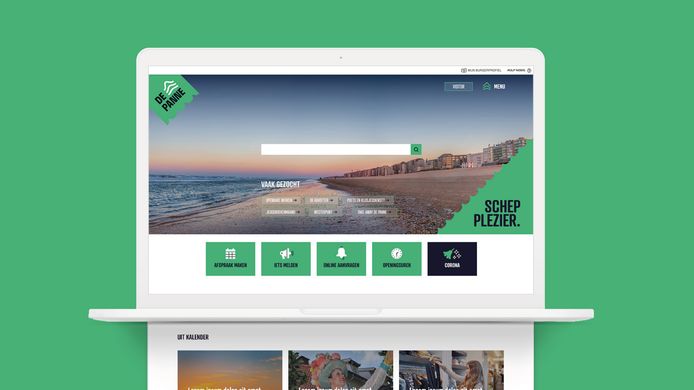 De nieuwe huisstijl van De Panne: de website