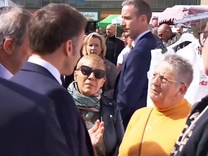 KIJK. Vrouw gaat in discussie met Macron, die opvallend reageert: “Putain, ik wou ook dat het sneller ging!”