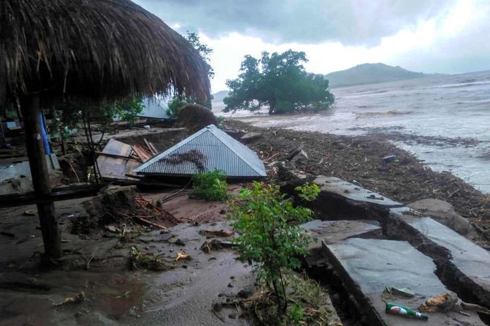 Schade na de overstromingen en landverschuivingen in Lembata.