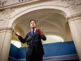 Premier Rutte staat de pers te woord op het ministerie van Algemene Zaken.
