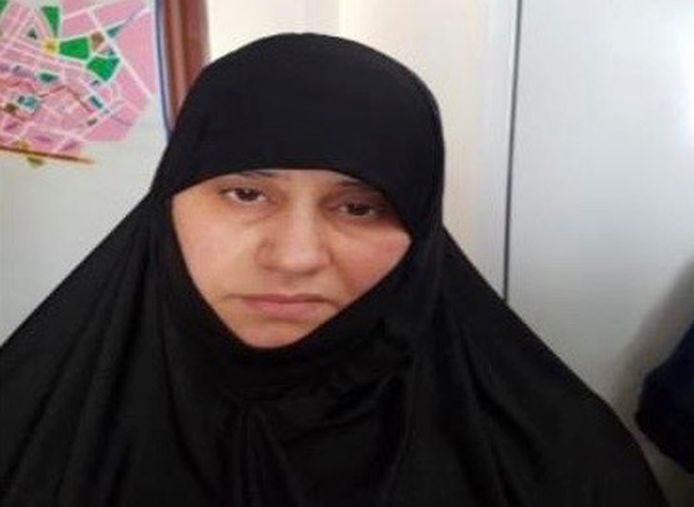 Asma Fawzi Muhammad al-Qubaysi, een vrouw van de gedode IS-leider Abu Bakr al-Baghdadi.