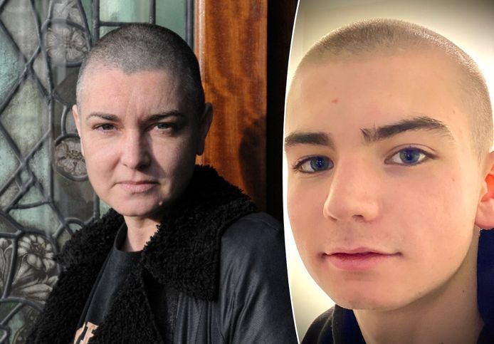 Sinead O'Connor en haar overleden zoon.