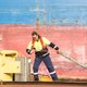 De 'vletters' van De Koperen Ploeg maken zeeschepen vast en los