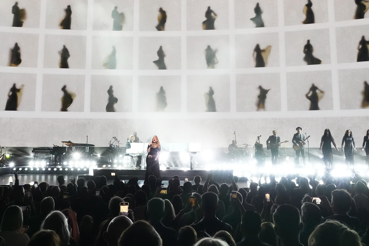 Velen gingen U2 in Las Vegas vooraf. Zo geeft Adele er al maanden weekendconcerten. Beeld Getty Images for AD