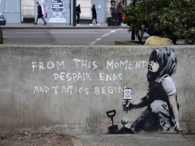 Schaart Banksy zich achter klimaatbeweging met dit nieuwe werk in Londen?
