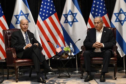 Ontmoeting tussen Biden en Netanyahu in oktober 2023.