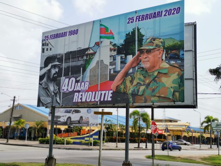 Bouterse is alweer tien jaar president van Suriname. Het gros van de bevolking leeft onder de armoedegrens en het land is weer bankroet. Beeld Iwan Brave