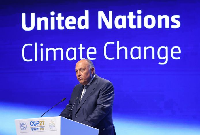 COP27-voorzitter Sameh Shoukry.