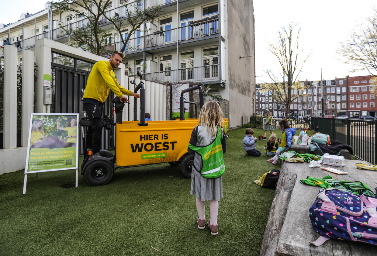 Kinderopvang Woest Zuid heeft 19 vestigingen in Amsterdam, waaronder in de Houthavens. Beeld Eva Plevier