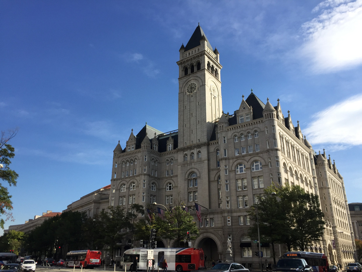 Het Trump International Hotel in Washington D.C. wordt lang niet meer zo druk bezocht als vroeger.  Beeld AP