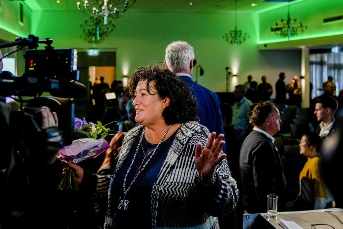 Leider Caroline van der Plas na afloop van de Algemene Ledenvergadering van de BoerBurgerBeweging (BBB).