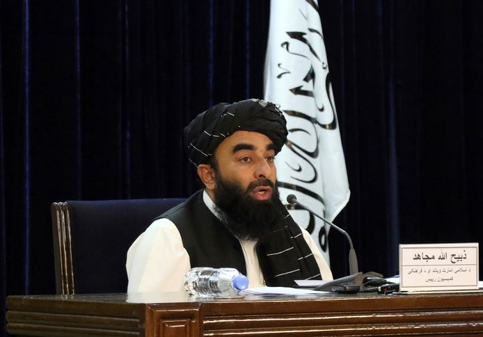Taliban-woordvoerder Zabihullah Mujahid.