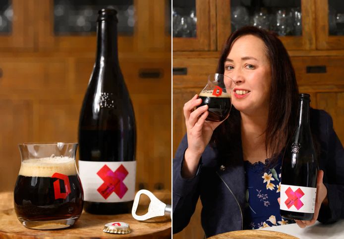 Biersommelier Sofie Vanrafelghem test het nieuwe Duvelbier, dat er kwam dankzij een samenwerking met Peter Goossens.